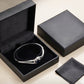 92.5 Silver Sapphire-Blue Swirl Statement Bangle