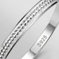 Minimalist Textured 92.5 Sterling Silver Bangle Set