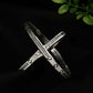 Minimalist Textured 92.5 Sterling Silver Bangle Set