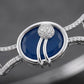 Celestial Azure 92.5 Sterling Silver Art-Deco Bangle