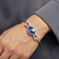 Celestial Azure 92.5 Sterling Silver Art-Deco Bangle