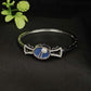 Celestial Azure 92.5 Sterling Silver Art-Deco Bangle