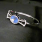Celestial Azure 92.5 Sterling Silver Art-Deco Bangle