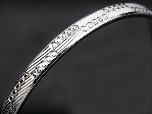 92.5 Sterling Silver Textured Bangle Set