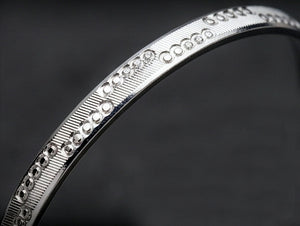 92.5 Sterling Silver Textured Bangle Set