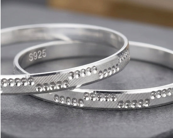 92.5 Sterling Silver Stackable Bangle Set