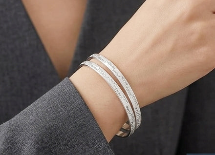 92.5 Sterling Silver Stackable Bangle Set