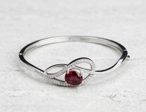 92.5 Sterling Silver Infinity Swirl Bangle