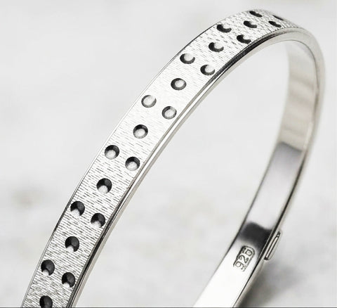 Premsay Jewellers 92.5 Sterling Silver Braided Motif Bracelet