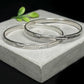 Floral Etched Sterling Silver Bangle Set