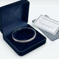 Floral Etched Sterling Silver Bangle Set