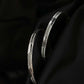 Floral Etched Sterling Silver Bangle Set