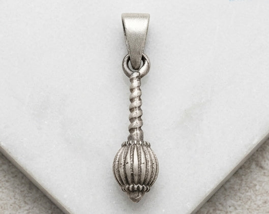 Hanuman Gada Sterling Silver Power Pendant