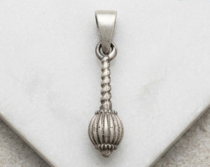 Hanuman Gada Sterling Silver Power Pendant