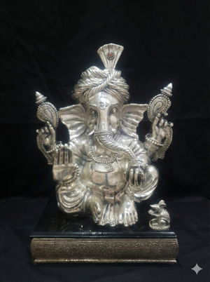 Auspicious Beginnings: Lord Ganesh Idol in 999 Pure Silver