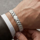 Modern Link Sterling Silver Men’s Executive Bracelet