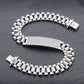 Stardust Pave Sterling Silver Men’s President Bracelet