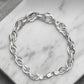 Hand-Carved Texture Sterling Silver Link Bracelet