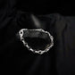 Hand-Carved Texture Sterling Silver Link Bracelet