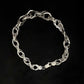 Hand-Carved Texture Sterling Silver Link Bracelet