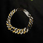 Tri-Tone Luxury Cuban Link Gents Bracelet