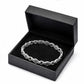 Vintage Filigree Sterling Silver Gents Link Bracelet