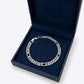 Classic Figaro Duo Sterling Silver Gents Bracelet