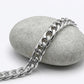 Classic Figaro Duo Sterling Silver Gents Bracelet