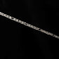 Classic Figaro Duo Sterling Silver Gents Bracelet