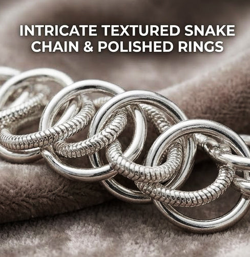 Urban Mesh Sterling Silver Gents Curb Bracelet