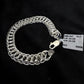 Urban Mesh Sterling Silver Gents Curb Bracelet