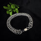 Urban Mesh Sterling Silver Gents Curb Bracelet