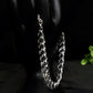 Infinity Wave Sterling Silver Gents Link Bracelet