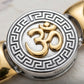 Two-Tone Sacred Om Sterling Silver Gents Bracelet