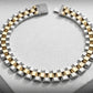 Presidential Two-Tone Sterling Silver Gents Link Bracelet