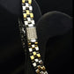 Presidential Two-Tone Sterling Silver Gents Link Bracelet