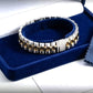 Presidential Two-Tone Sterling Silver Gents Link Bracelet