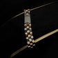 Presidential Two-Tone Sterling Silver Gents Link Bracelet