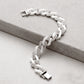 Iced Frost Ceramic & Sterling Silver Gents Cuban Bracelet