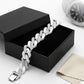Iced Frost Ceramic & Sterling Silver Gents Cuban Bracelet