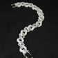 Iced Frost Ceramic & Sterling Silver Gents Cuban Bracelet