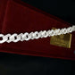 Iced Frost Ceramic & Sterling Silver Gents Cuban Bracelet