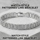 PSJ Executive Textured Link Sterling Silver Gents Bracelet
