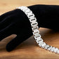 PSJ Executive Textured Link Sterling Silver Gents Bracelet