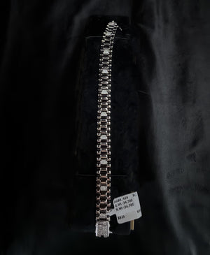 Executive Textured Link Sterling Silver Gents Bracelet