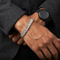 Modern Precision Dual-Textured Sterling Silver Gents Bracelet