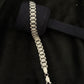 Modern Precision Dual-Textured Sterling Silver Gents Bracelet