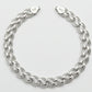 Textured Infinity Link Sterling Silver Gents Bracelet