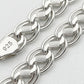 Textured Infinity Link Sterling Silver Gents Bracelet