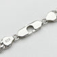 Textured Infinity Link Sterling Silver Gents Bracelet
